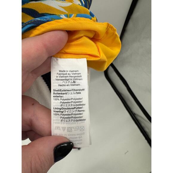 J. Crew Women's Size 2 Blue & Yellow Floral Cami Tank Sleeveless Spaghetti Strap - Picture 6 of 10